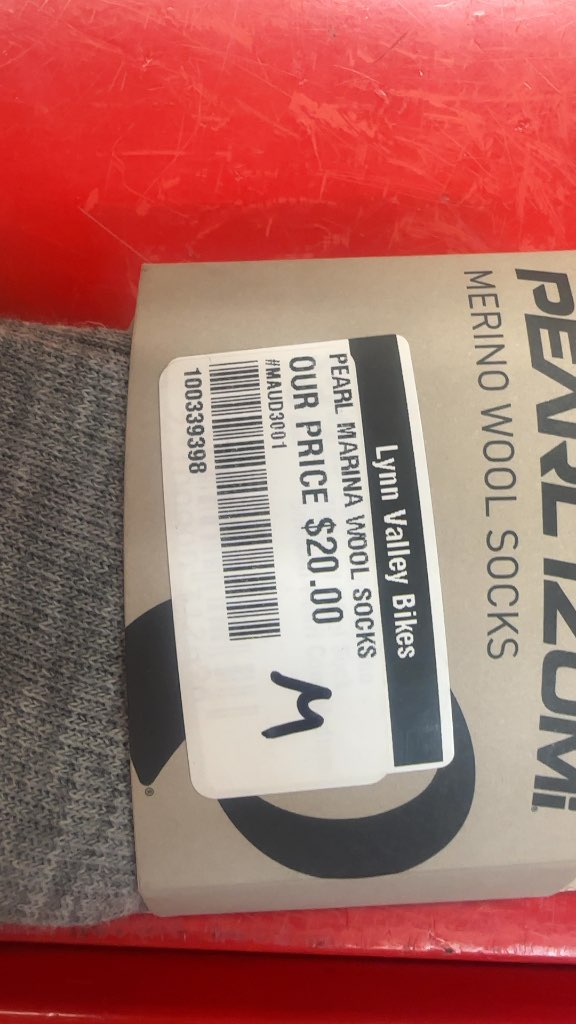 Pearl Izumi Merino Wool Socks Grey New Medium