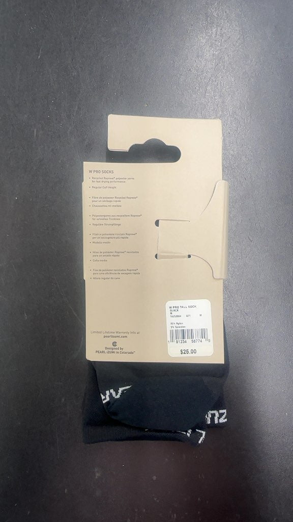 Pearl Izumi Women's Pro Tall Cycling Socks Black New Size M