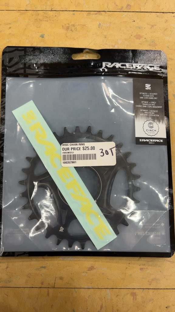 Race Face Cinch System Chain Ring 30T Shimano 12-Speed New