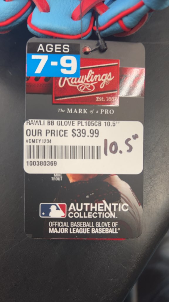 Rawlings Baseball Glove Players Series PL105CB New 10.5"