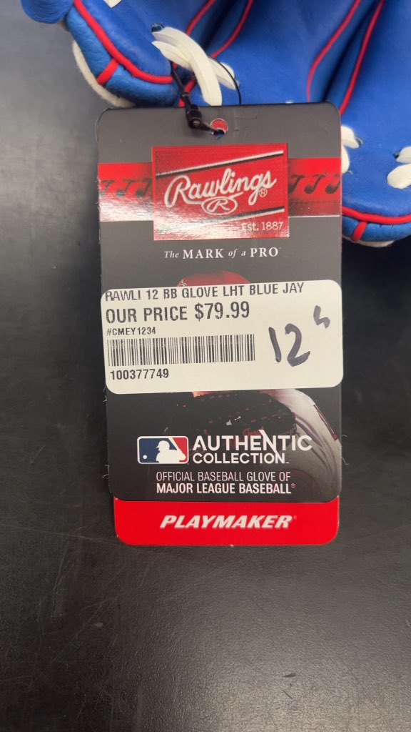 Rawlings Baseball Glove Playmaker Toronto Blue Jays NWT 12" LHT