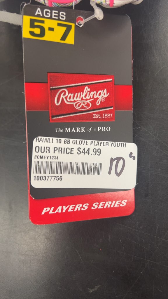 Rawlings Youth Baseball Glove Players Series Unicorn NWT 10"