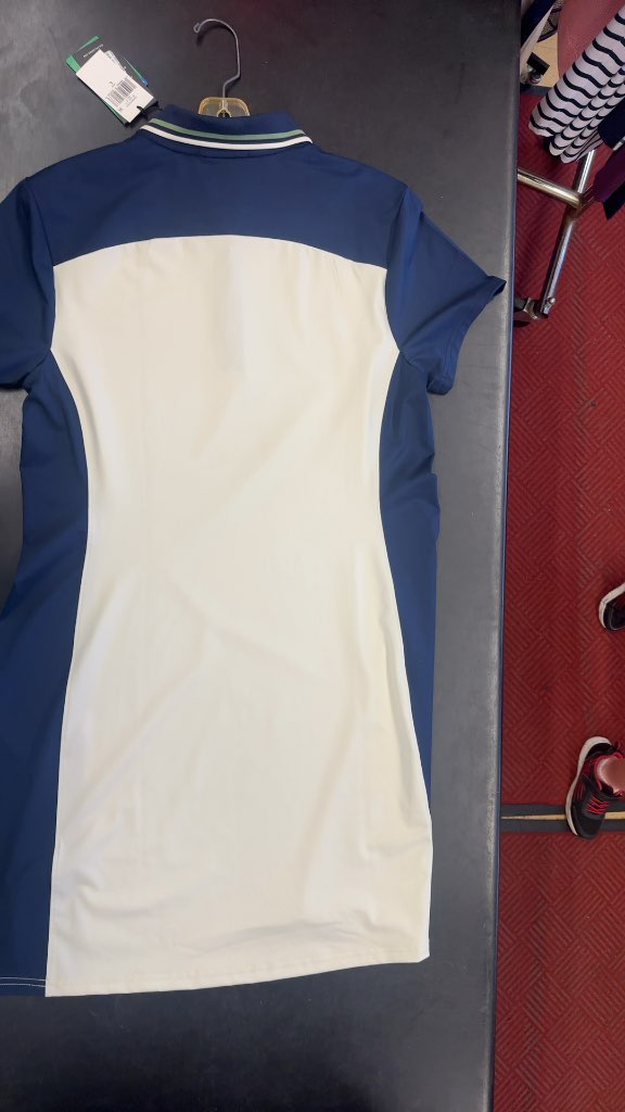 RLX Ralph Lauren Golf Polo Dress SS Elite Jersey Navy/White New With Tags Large