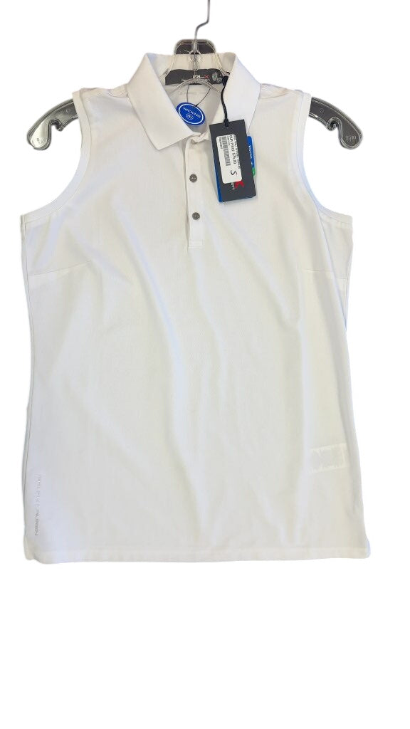 RLX Ralph Lauren Sleeveless Golf Polo White New with Tags Size S