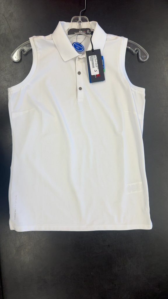 RLX Ralph Lauren Sleeveless Golf Polo White New with Tags Size S