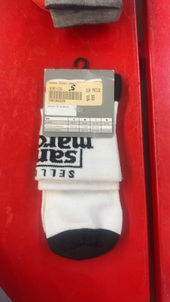 San Marco Socks CMEY1234 White/Black New with Tags Small