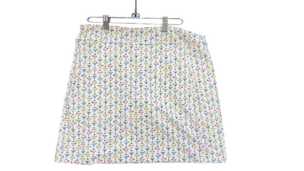 SanSoleil Golf Martini Print Skort Excellent Condition Size M