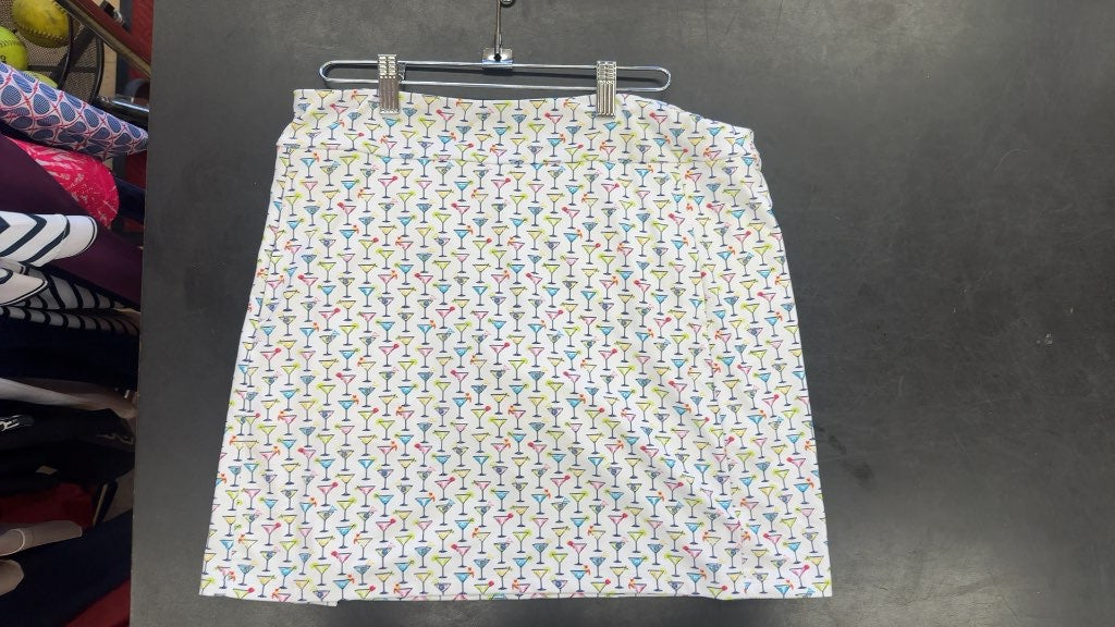 SanSoleil Golf Martini Print Skort Excellent Condition Size M