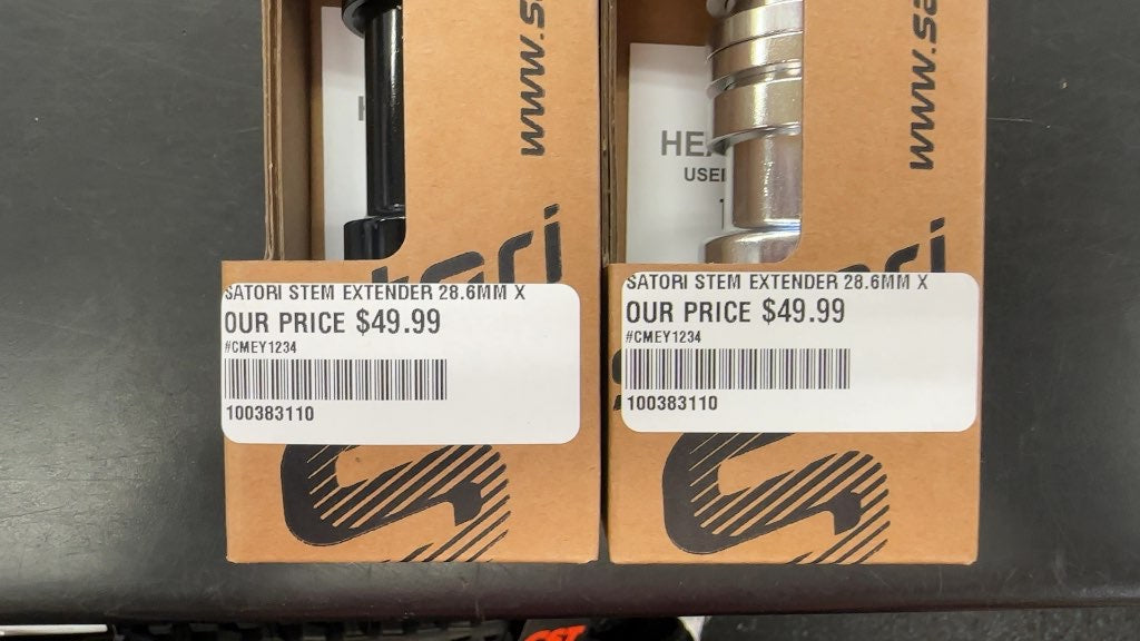 Satori Heads Up 4 Stem Extender 28.6mm New both stainless and black available-per item
