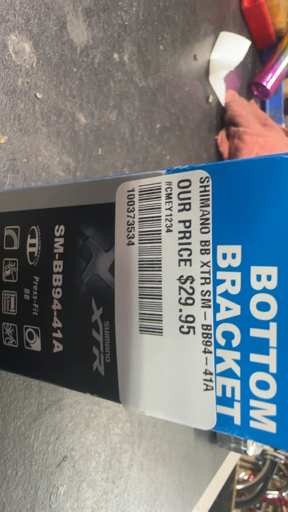 Shimano Bottom Bracket XTR SM-BB94-41A Press-Fit New In Box 89.5/92mm