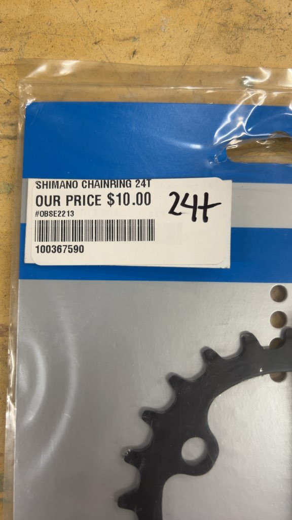 Shimano Chainring 24T 64mm PCD 2x10s New in Package