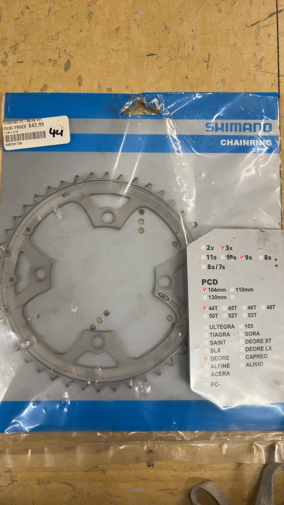 Shimano Chainring FC-M510 Deore 44T 104mm PCD New