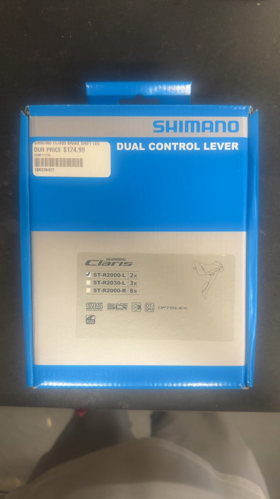 Shimano Claris ST-R2000-L Dual Control Lever 2x Speed New Condition