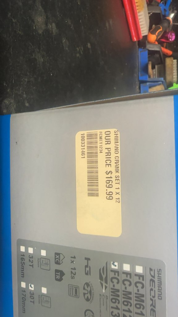Shimano Deore FC-M6130-1 Crankset 1x12 Speed 30T 175mm New in Box