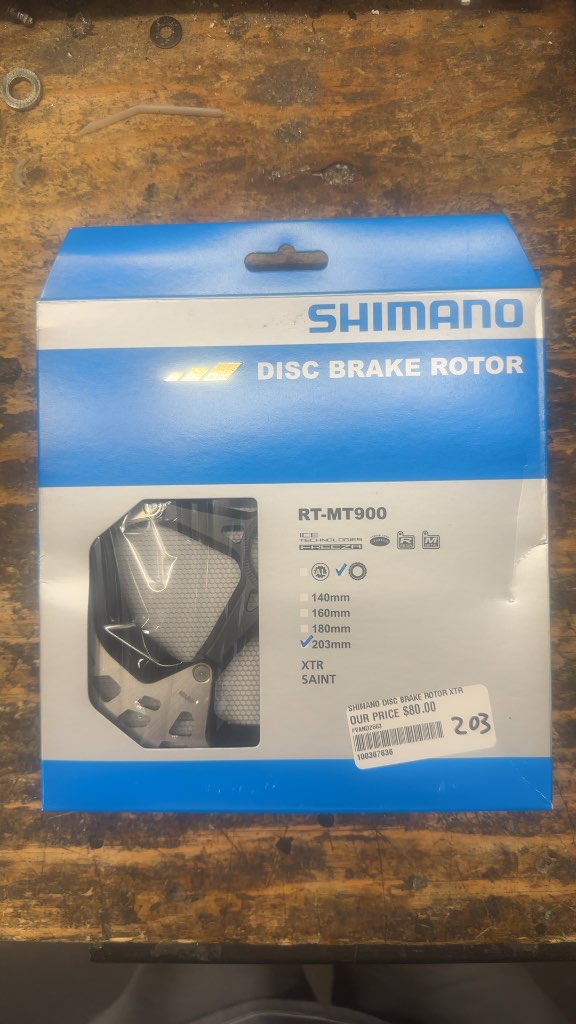 Shimano Disc Brake Rotor RT-MT900 XTR Saint New 203mm
