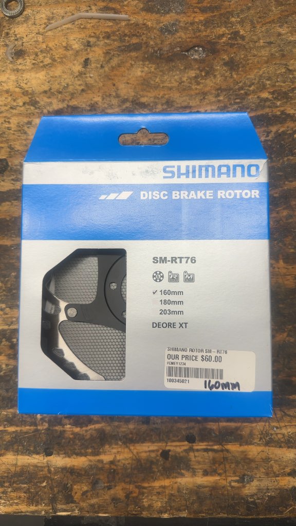 Shimano Disc Brake Rotor SM-RT76 Deore XT New 160mm
