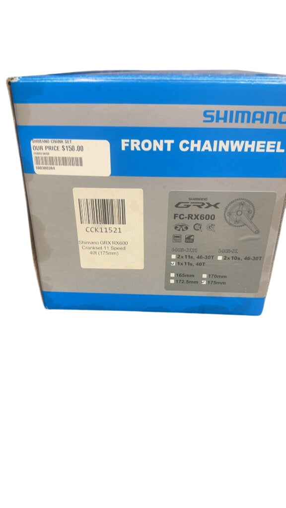 Shimano GRX FC-RX600 Crankset 1x11 Speed 40T 175mm New in Box
