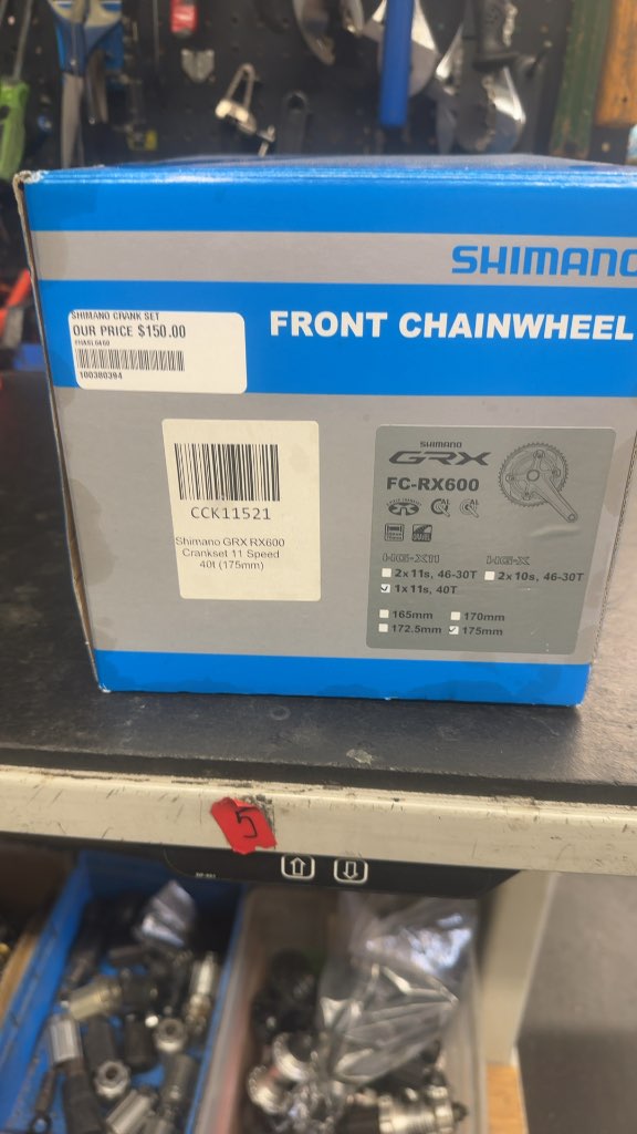 Shimano GRX FC-RX600 Crankset 1x11 Speed 40T 175mm New in Box