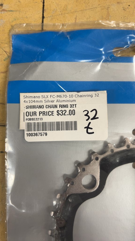 Shimano SLX FC-M670-10 Chainring 32T 104mm BCD New