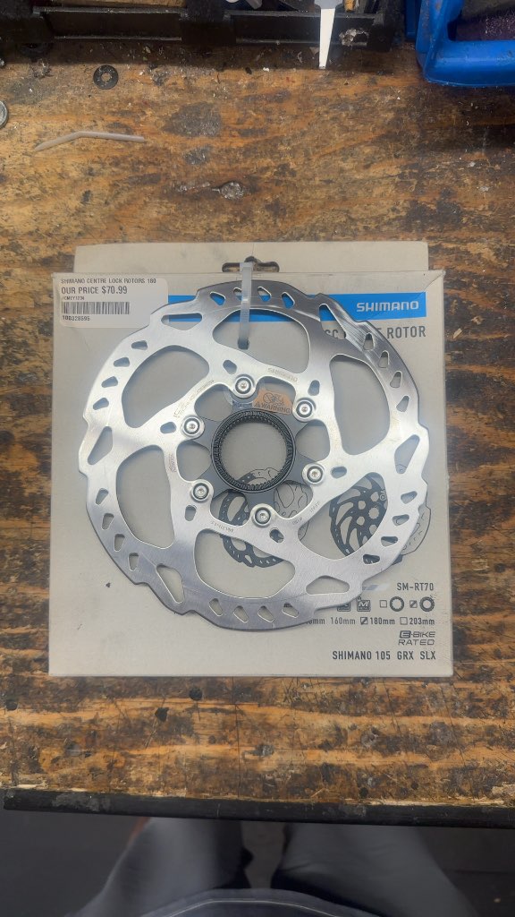 Shimano SM-RT70 Center Lock Disc Brake Rotor 180mm New
