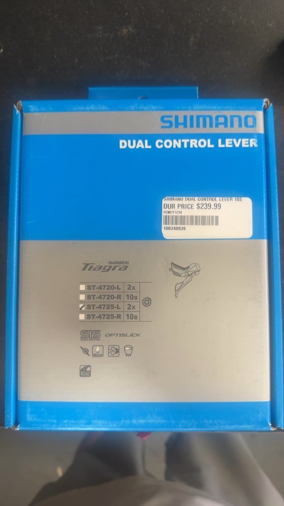 Shimano Tiagra ST-4725-L Dual Control Lever 2x Left New