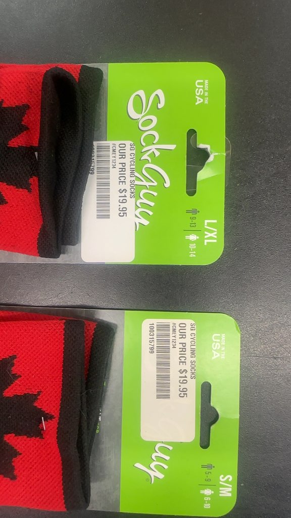 SockGuy SGX Canada Maple Leaf Compression Cycling Socks New S/M & L/XL
Per
Pair