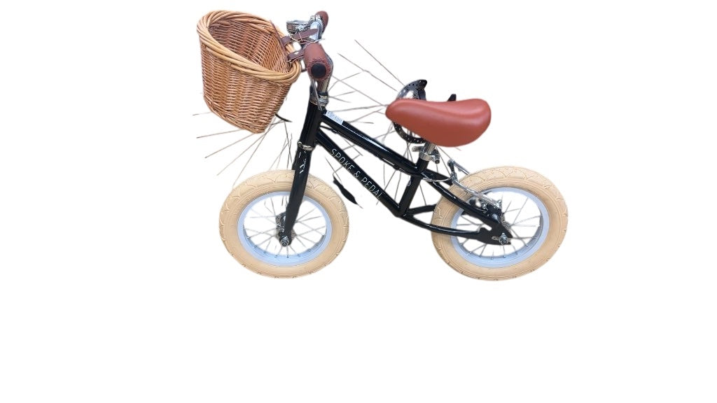 Spoke & Pedal Kids Balance Run Bike Black-brand new