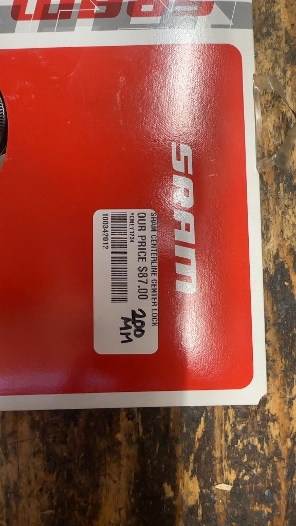 SRAM Centerline Center Lock Disc Brake Rotor Rounded New 200mm