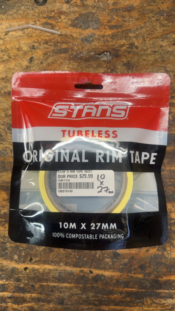 Stan's Original Tubeless Rim Tape New 10m x 27mm