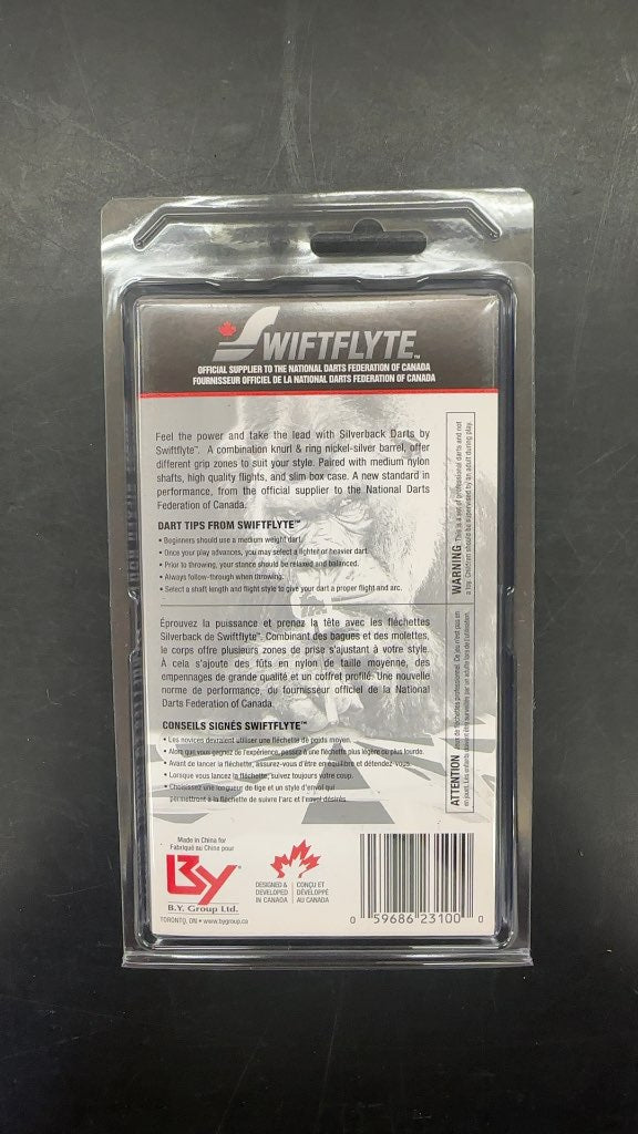 Swiftflyte Silverback Nickel Silver Steel Tip Darts New 22g