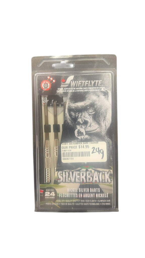 Swiftflyte Silverback Nickel Silver Steel Tip Darts New 24g