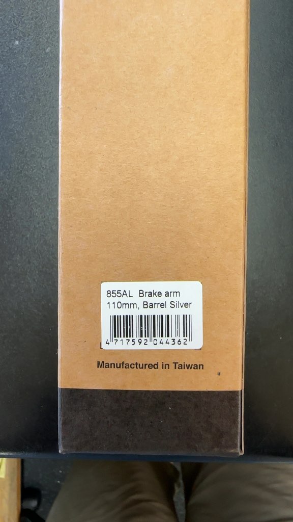 Tektro Aluminum Linear Pull V-Brake 855AL Silver New In Box 110mm