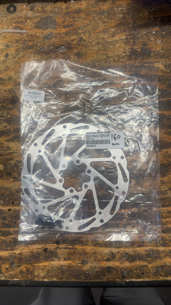 Tektro Disc Brake Rotor 160mm 6-Bolt Stainless New