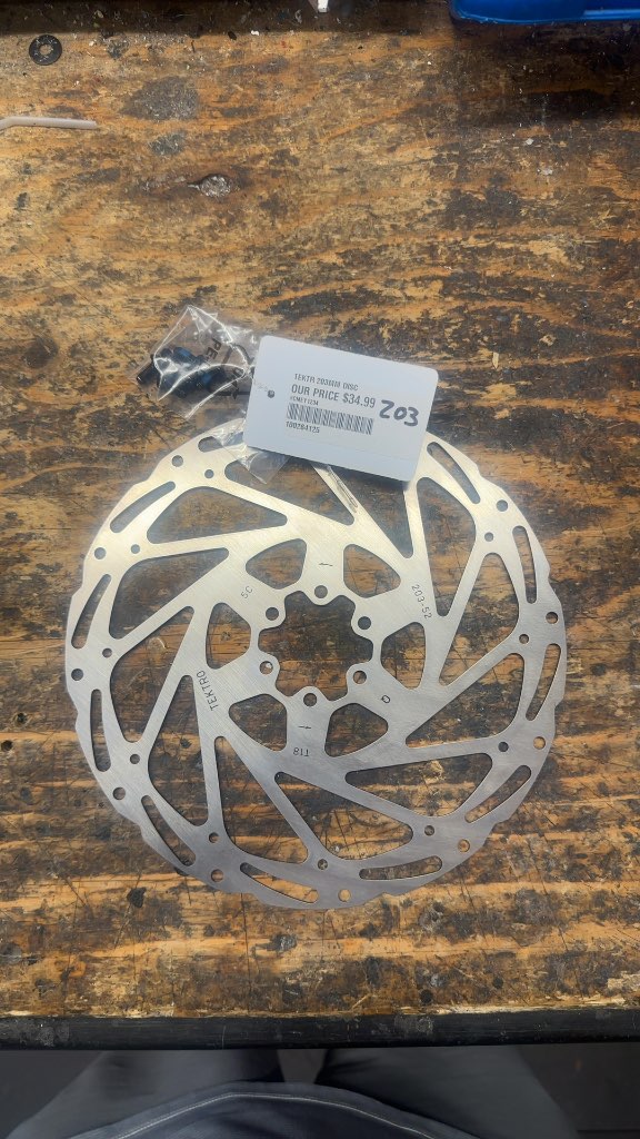 Tektro Disc Brake Rotor 203-52 New 203mm