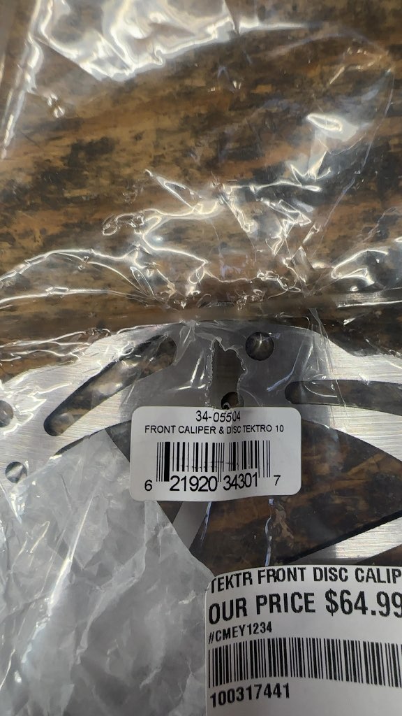 Tektro Front Disc Brake Caliper and 160mm Rotor Set New