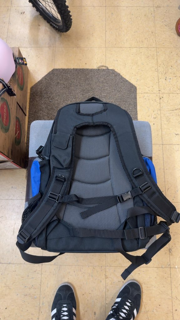 The Alaska Club Multi-Compartment Backpack Blue/Black/Grey Good Used Condition