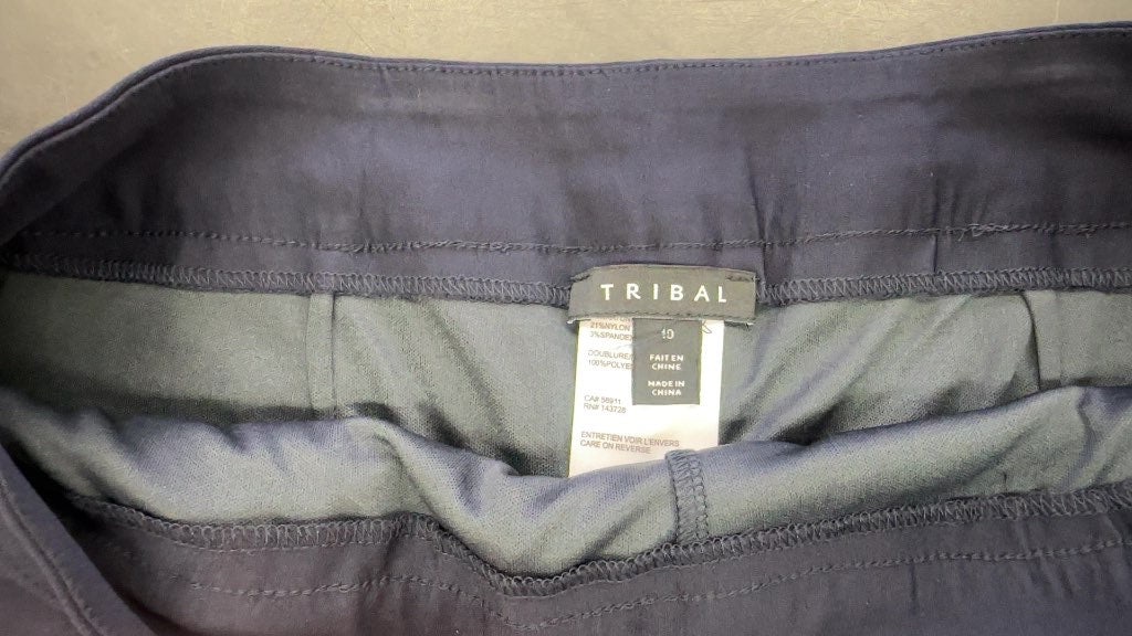 Tribal Navy Blue Straight Skirt Size 10-New