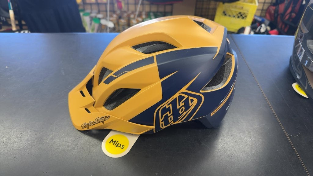 Troy Lee Designs Bike Helmet Flowline MIPS Gold/Navy New M/L