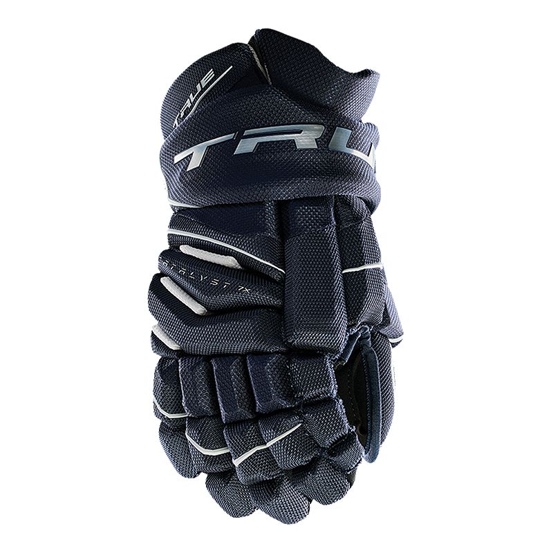 True Catalyst 7 Senior Hockey Gloves-New 14 Navy gloves