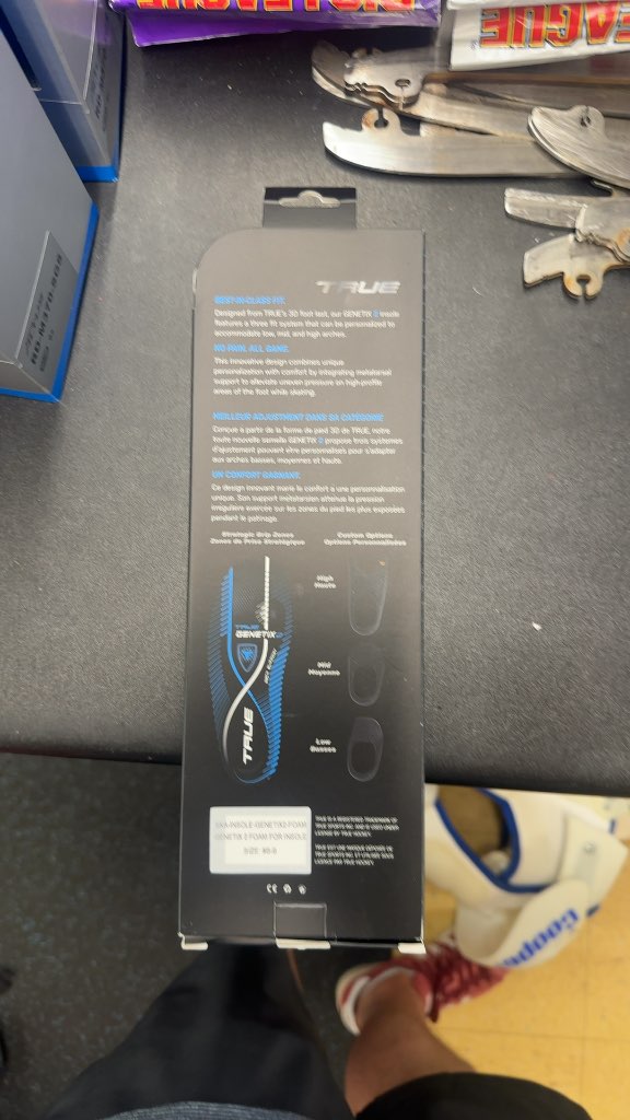 TRUE Hockey Insole Genetix 2 Foam New in Box Size 8-9