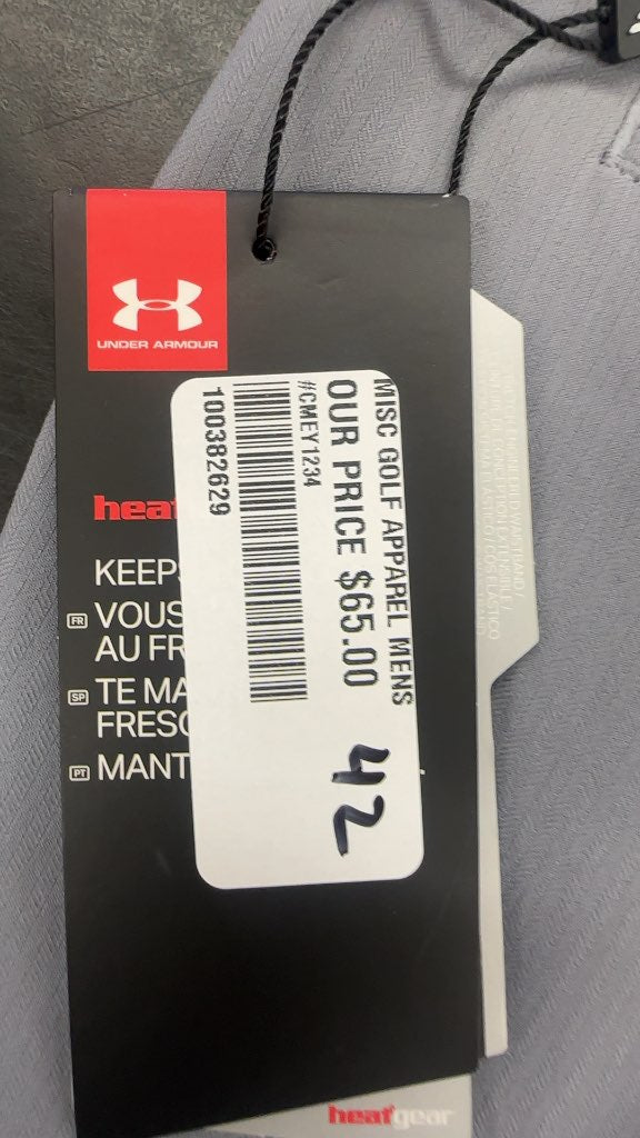 Under Armour HeatGear Golf Shorts Grey New With Tags Size 42