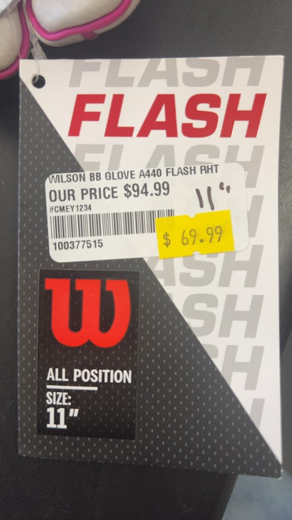 Wilson A440 Flash Fast Pitch Softball Glove Tie-Dye New with Tags 11"