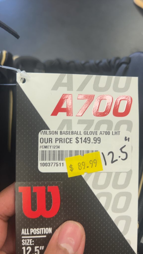 Wilson Baseball Glove A700 LHT New with Tags 12.5"